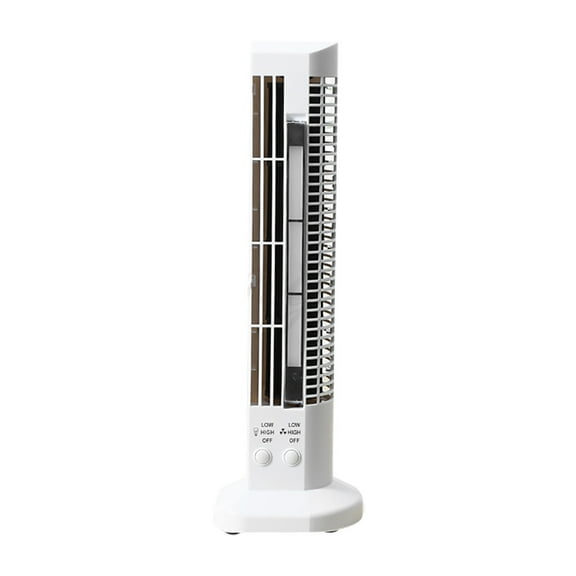 Suncoda Fan for Bedroom, Tower Shaped USB Fan Table Lamp 2 in 1 Tower Fan LED Bladeless Fan, Quiet Cooling Tower Electric Fan for Home Office Bedroom