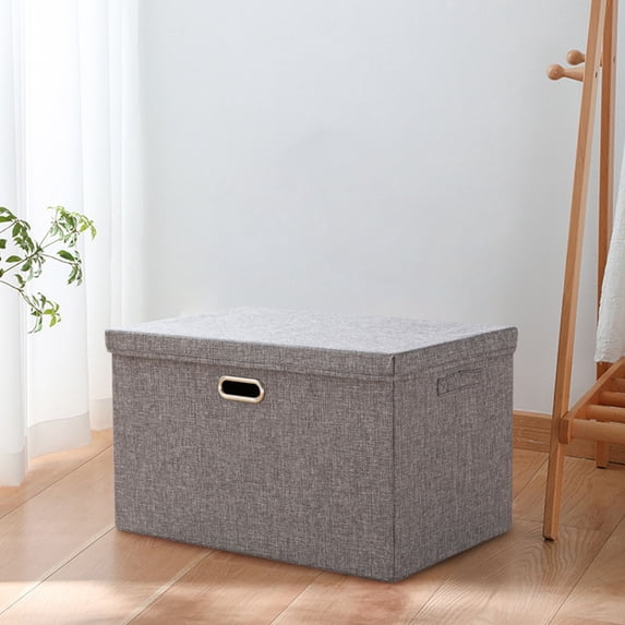 Suncoda Storage Bins with Lids, Large Capacity Clothes Storage Basket Portable Clothes Storage Bag for Organizing Bedroom