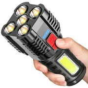 Summer Savings Clearance! Super Bright Rechargeable 5-LED Flashlight, Versatile Camping Lantern and Table Lamp for Outdoor Lighting and Emergency Use