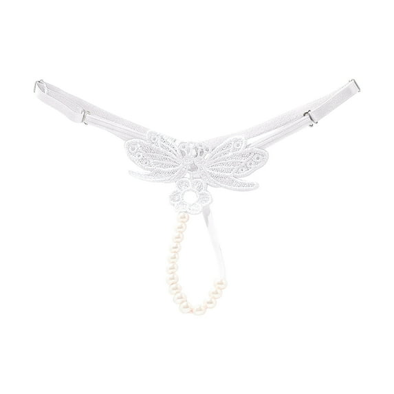 Clothing 2025 Thongs for Women Adjustable Large Size Fashion Female Embroidered Pearl Open Crotch Thong Thongs Underpants Women Underwear Thongs