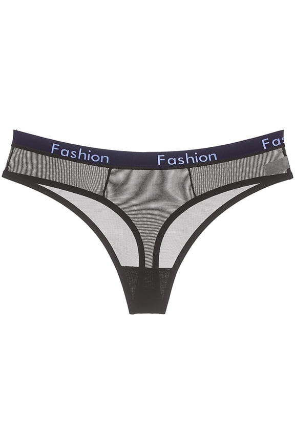 Clothing 2025 Thongs for Women Ladies Fashion Transparent Net Panties Letters Printed Low Waist Seamless Briefs Thong Thongs Underpants Women Underwear Thongs