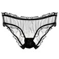 thumbnail image 1 of Clothing 2025 Thongs for Women Mesh Transparent Panties Lightweight Breathable Lace Pure Cotton Crotch Low Waist Briefs Thongs Underpants Women Underwear Thongs, 1 of 3