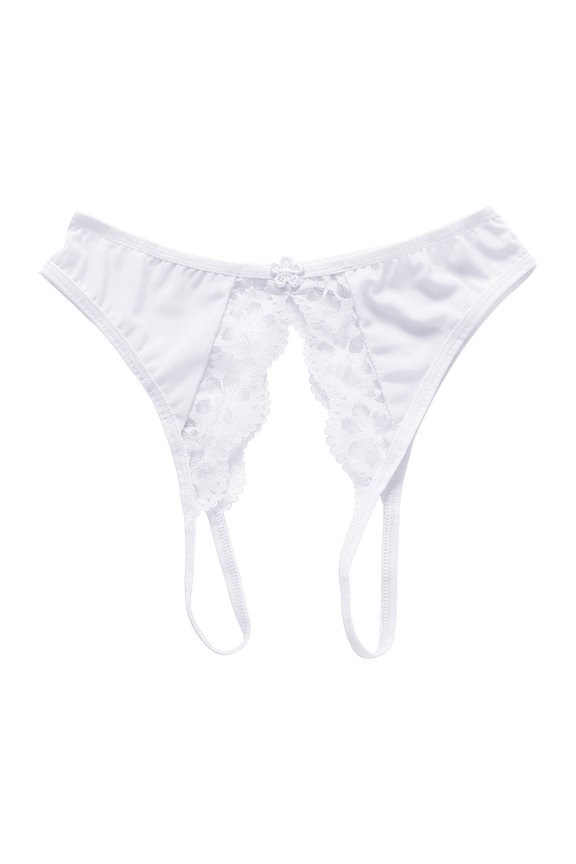 Clothing 2025 Thongs for Women Fashion Open File Transparent Mesh Front And Rear Open File Lace Edge Low Waist Panties Thongs Underpants Women Underwear Thongs