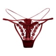 thumbnail image 1 of Clothing 2025 Thongs for Women Low Waist Mesh Briefs Solid Color Cotton Crotch Panties Thongs Underpants Women Underwear Thongs, 1 of 3