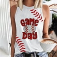 thumbnail image 1 of Titcea Baseball Mom Shirt(S-2XL), Crew Neck Sleeveless Cute Letter Printed Tank Tops, Loose Comfortable Summer Casual Tops, Gift for Mom, 1 of 3