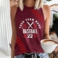 thumbnail image 1 of Titcea Baseball Mom Shirt(S-2XL), Crew Neck Sleeveless Cute Letter Printed Tank Tops, Loose Comfortable Summer Casual Tops, Gift for Mom, 1 of 3