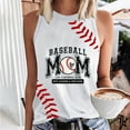 thumbnail image 1 of Titcea Baseball Mom Shirt(S-2XL), Crew Neck Sleeveless Cute Letter Printed Tank Tops, Loose Comfortable Summer Casual Tops, Gift for Mom, 1 of 3
