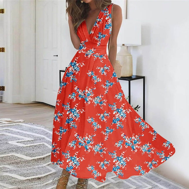 Elegant Floral V Neck Printed Dress Dresses Elegant Floral V Neck Printed Dress Dresses