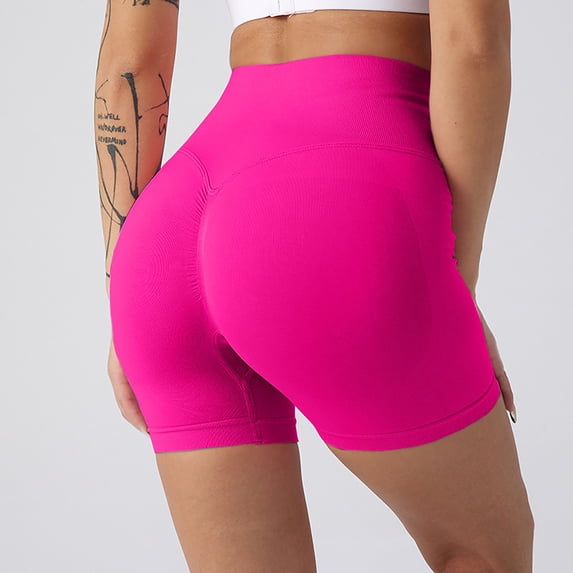 Titcea Gym Shorts Women High Waisted Hip Lifting Fitness Yoga Bike Shorts Running Cycling Breathable Workout Short