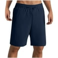 thumbnail image 1 of Titcea Mens Shorts Solid Color Elastic Waist Drawstring Gym Shorts with Pocket Summer Casual Outdoor Running Workout Hawaiian Vacation Beach Shorts, 1 of 5