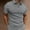 Gray, variant on Titcea Mens T-Shirts Solid Color Printed Lapel Buttons Short Sleeve Shirts Beach Vacation Summer Outdoor Sports Workout Tees