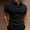 Black, variant on Titcea Mens T-Shirts Solid Color Printed Lapel Buttons Short Sleeve Shirts Beach Vacation Summer Outdoor Sports Workout Tees