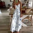 thumbnail image 1 of Titcea Summer Dresses for Women 2026 Floral Printed Sleeveless V Neck Sexy Sling Maxi Dresses Hawaiian Beach Holiday Casual Sundresses, Gifts for Mom/Her, 1 of 5