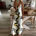 thumbnail image 1 of Titcea Summer Dresses for Women 2026 Floral Printed Sleeveless V Neck Sexy Sling Maxi Dresses Hawaiian Beach Holiday Casual Sundresses, Gifts for Mom/Her, 1 of 5