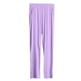 thumbnail image 1 of Titcea Summer Pants for Women 2024 Elastic Waist Solid Color Thin Large Size Pajamas Home Trousers Loose Comfort Summer Casual Pants with Pockets, Gifts for Her, 1 of 6