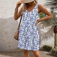 thumbnail image 1 of Titcea Sundresses for Women Floral Printed V Neck Sleeveless Midi Dresses Summer Casual Beach Dress with Pockets, 1 of 6