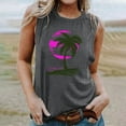 thumbnail image 1 of Summer Savings Clearance! Titcea Tank Top for Women Palm Tree Printed Round Neck Sleeveless Graphic Tees Hawaiian Beach Holiday Summer Casual T Shirts, 1 of 5