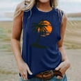 thumbnail image 1 of Titcea Tank Top for Women Palm Tree Printed Round Neck Sleeveless Graphic Tees Hawaiian Beach Holiday Summer Casual T Shirts, 1 of 5