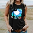 thumbnail image 1 of Titcea Tank Top for Women Palm Tree Printed Round Neck Sleeveless Sexy T Shirts Hawaiian Beach Holiday Casual Summer Tops, 1 of 5