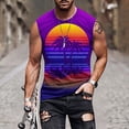thumbnail image 1 of Titcea Tank Tops Men Graphic Printed Round Neck Sleeveless Shirt Summer Beach Vacation Outdoor Sports Gym Fashion T-Shirts, 1 of 5