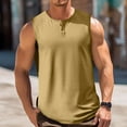 thumbnail image 1 of Summer Savings Clearance! Titcea Tank Tops Men Solid Color Printed Crew Neck Sleeveless Tee Summer Outdoor Running Loose Comfort T-Shirts, 1 of 6