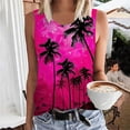 thumbnail image 1 of Titcea Womens Tank Tops Round Neck Sleeveless Summer Casual Graphic Tees Hawaiian Beach Holiday Palm Tree Printed T Shirts, 1 of 5