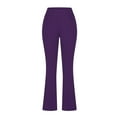 thumbnail image 1 of Titcea Womens Yoga Pants Elastic High Waisted Flared Stretch Slim Trouser Style Yoga Pants Solid Color Running Workout Gym Leggings with Pockets, Gifts for Her, 1 of 4