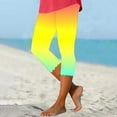 thumbnail image 1 of Summer Savings Clearance! Titcea Yoga Pants Women High Waisted Slim Gradient Dyeing Printed Wavy Leggings Hawaiian Beach Holiday Summer Casual Joggers ,Gifts for Mom/Her, 1 of 5