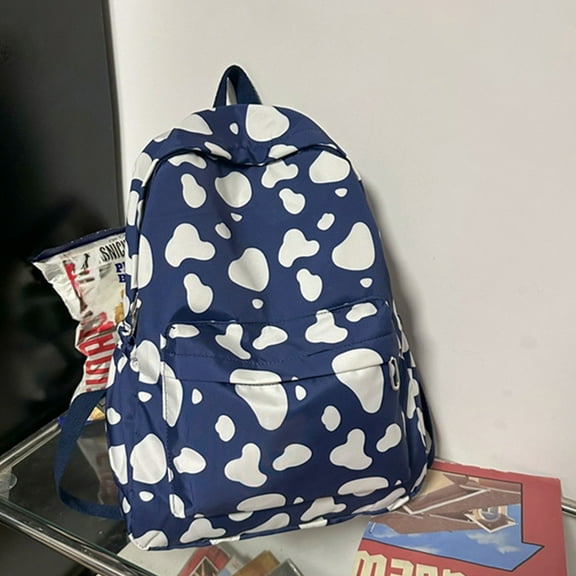 Travel Backpack QTOCIO Cute Cow Print Backpack Fashionable And Versatile Large Capacity Backpack Small And Fresh Student Backpack Casual Backpack
