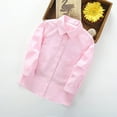 thumbnail image 1 of Summer Savings Clearance! UHUYA Toddler Boys School Uniform, Boys Dress Blouse, Classic Button-Up Shirt, Kids Fashion Long Sleeve Blouse Solid Gentleman Blouse Pink 4-5 Years, 1 of 3