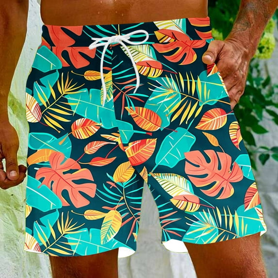 Summer Savings Clearance!Viikei Mens Shorts Athletic,Men's Special Print Beach Casual Trouser Shorts Pants Multicolor XXXL