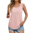 thumbnail image 1 of Ohufall Women's Tank Tops Fashion Casual Solid Color Square Neck Sleeveless T-shirts Womens Comfy Relaxed Fit Sleeveless Blouses, 1 of 5