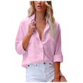 thumbnail image 1 of Summer Savings Clearance! Wenyuyu Womens Tops Womens Button Down Shirt Casual Short Sleeve Collared Work Blouse Dressy Shirts Loose Fit Tunics Tops with Pocket, 1 of 5