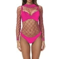 thumbnail image 1 of Clothing 2025 Women Fishnet Mesh Underwear BodyStocking Lace Smock Badydoll See Through Chemises Full Body Bodystocking Bodysuits Nightwear, 1 of 3