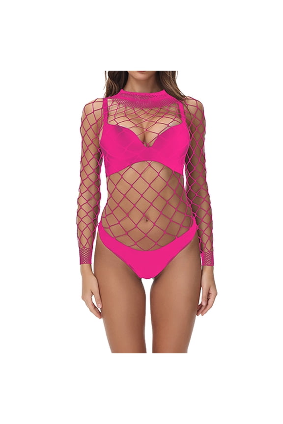 Clothing 2025 Women Fishnet Mesh Underwear BodyStocking Lace Smock Badydoll See Through Chemises Full Body Bodystocking Bodysuits Nightwear