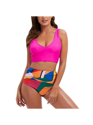 RQYYD Clearance Women Athletic Two Piece Swimsuits Sports High