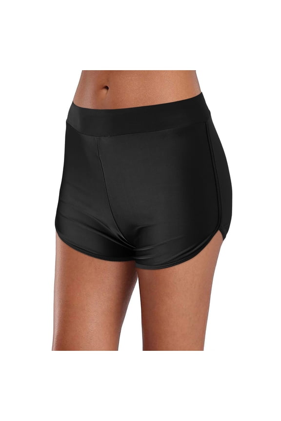 Women's 5" High Waisted Swim Board Shorts Quick Dry Swimsuits Bottoms Trunk