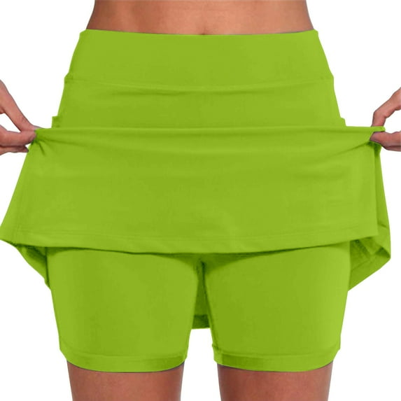 Clothing 2025 Women's High Waisted Tennis Skirts Tummy Control Pleated Golf Shorts Skirts for Women with Shorts Pockets Navy Tennis Skirts for Women