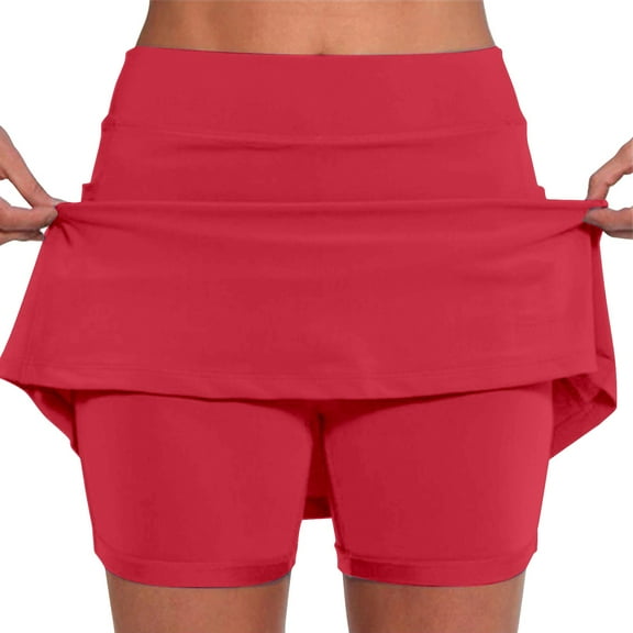 Clothing 2025 Women's High Waisted Tennis Skirts Tummy Control Pleated Golf Shorts Skirts for Women with Shorts Pockets Navy Tennis Skirts for Women