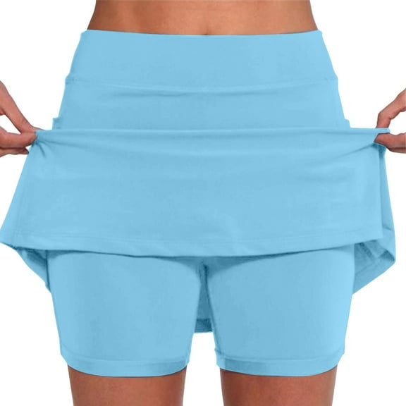 Clothing 2025 Women's High Waisted Tennis Skirts Tummy Control Pleated Golf Shorts Skirts for Women with Shorts Pockets Navy Tennis Skirts for Women