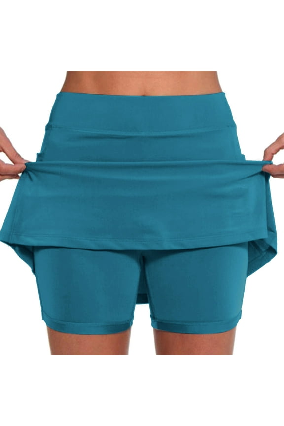 Clothing 2025 Women's High Waisted Tennis Skirts Tummy Control Pleated Golf Skorts Skirts for Women with Shorts Pockets Green Tennis Skirts for Women M