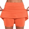 thumbnail image 1 of Clothing 2025 Women's High Waisted Tennis Skirts Tummy Control Pleated Golf Skorts Skirts for Women with Shorts Pockets Orange Tennis Skirts for Women 4XL, 1 of 6