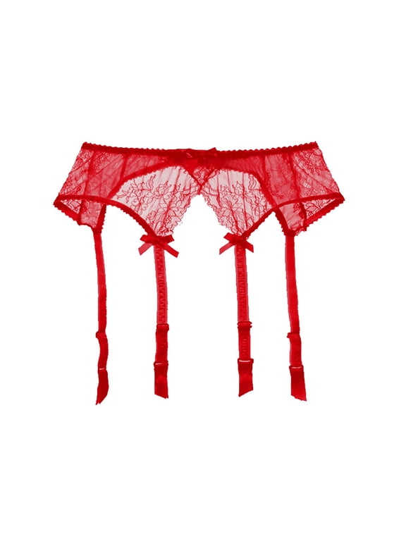Clothing 2025 Women's Mysterious Fashion Black 4 Vintage Metal Clips Garter Belts for Stockings