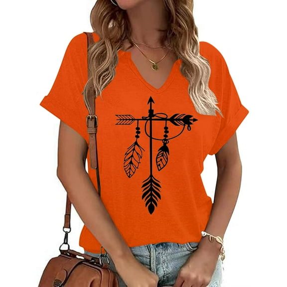 Women's Short Sleeve Shirts 2x Womens T Shirts Cotton White White Printed Tshirts T Shirts