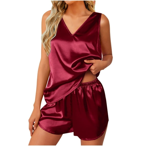 Womens Casual Loose Solid Round Neck Long Sleeved Pants Home Set Crewneck Tank Top Set Womens Capri Sets 2 Piece Outfits