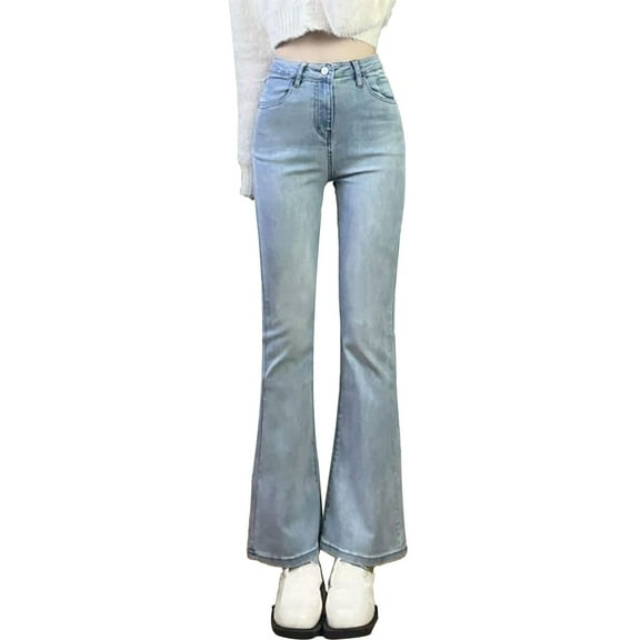 Womens Denim Pants Casual Trendy Stretch Jeans Trousers Outdoor Work Business Pants
