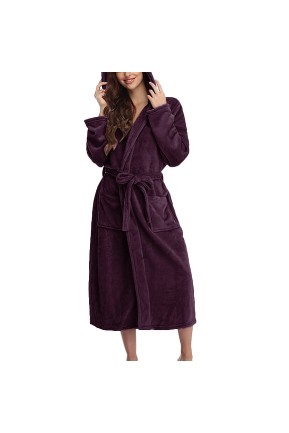 2025 Womens Fleece Long Robe, Comfy Soft Chenille Bathrobe, Gift for Her