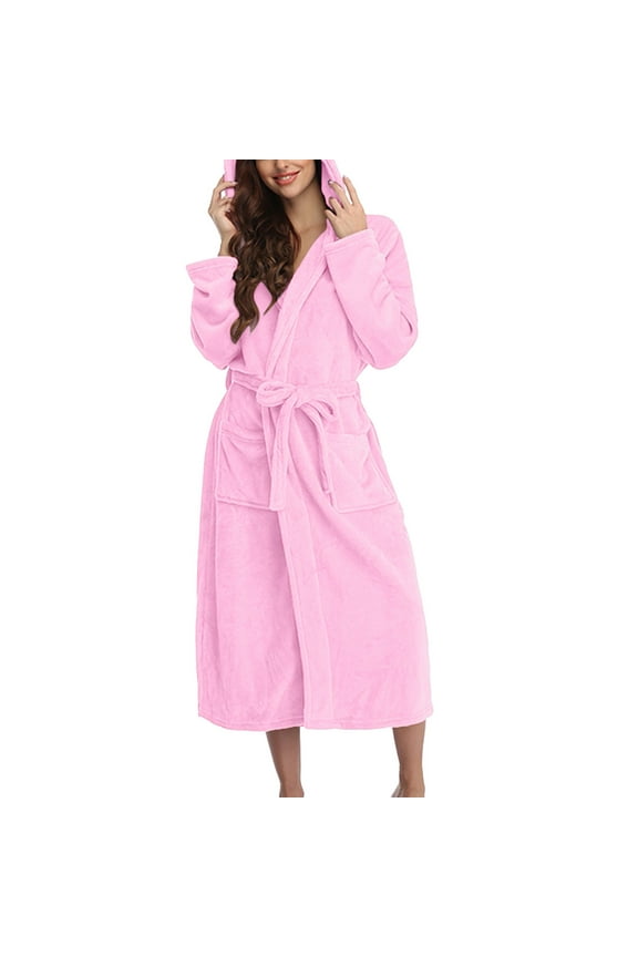 2025 Womens Fleece Long Robe, Comfy Soft Chenille Bathrobe, Gift for Her