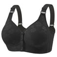 thumbnail image 1 of Womens Front Closure Bra, Front Close Wireless Bras for Women, Smoothing Padded Bralette, Comfortable Snap Closing Bras Plus Size Seamless Everyday Bra L-4XL, 1 of 8