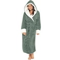 thumbnail image 1 of Clothing 2025 Womens Hooded Fleece Robe, Soft Plush Bathrobe for Womens, Fluffy Cute Long House Coat, 1 of 8